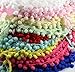 Yalulu 20 Yards Mini Triangle Pom Pom Trim Ball Fringe Ribbon Tassel DIY Sewing Lace for Clothing Curtain Pillow Accessory Decoration (Black)