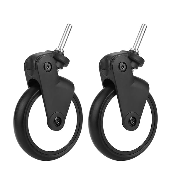 YOYO RUBBER FRONT BACK WHEELS ACCESSORIES BABY STROLLERS RUBBER WHEELS, REPLACEMENT BABY STROLLERS FOR YOYA VOVO KIDS CARRIAGE WITH TOOLS (A PAIR OF FRONT WHEELS)