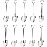 20 Pack Shovel Shape Demitasse Espresso Mini Coffee Spoons, 4.7 Inches Stainless Steel, Small for Dessert, Tea, Appetizer, Party Supplies