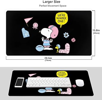 Amazon Co Jp スヌーピー 4 ゲーミングマウスパッド おしゃれ マウスパッ滑り止め キーボードパッド オフィス デスクマット 疲労軽減 ハンドレスト 腱鞘炎対策 多用途の ド キーボード用 摩耗に耐える 75x40x0 3cm 服 ファッション小物