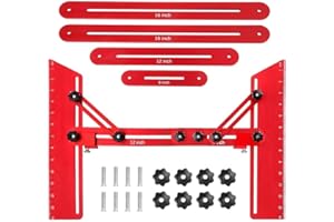 Adjustable Stair Tread Template Tool for Measuring, Stair Tread Gauge with Angled Flip Stops, 11.5 to 60 Inch Solid Aluminum 