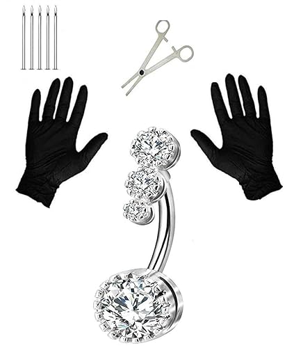 Jconly 14G Belly Piercing Kit 316L Surgical Steel Belly Button - Main Image