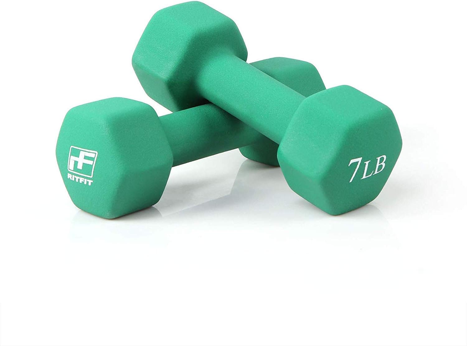 RitFit Set of Two Neoprene Dumbbells Coated for Non-Slip Grip, 1 lb-20 lb