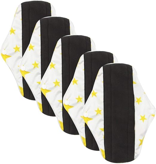 Amazon Co Jp 生理用ナプキン竹炭産後通気性パッド再利用可能な洗える竹繊維布月経 ホーム キッチン