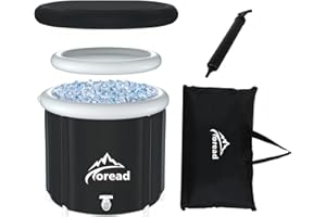 TOREAD XL Ice Cold Bath Tub-87gal Portable Cold Plunge Tub with Carry Bag for Athletes-Foldable Cold Therapy Bathtub Outdoor for Sports Muscles Recovery