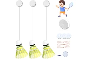 ATLODAS Automatic Rebound Badminton Trainer, Badminton Rebound Trainer, Badminton Single Player Adjustable Trainer Device, Elastic Stretch Training Sports Self Study Practice Machine