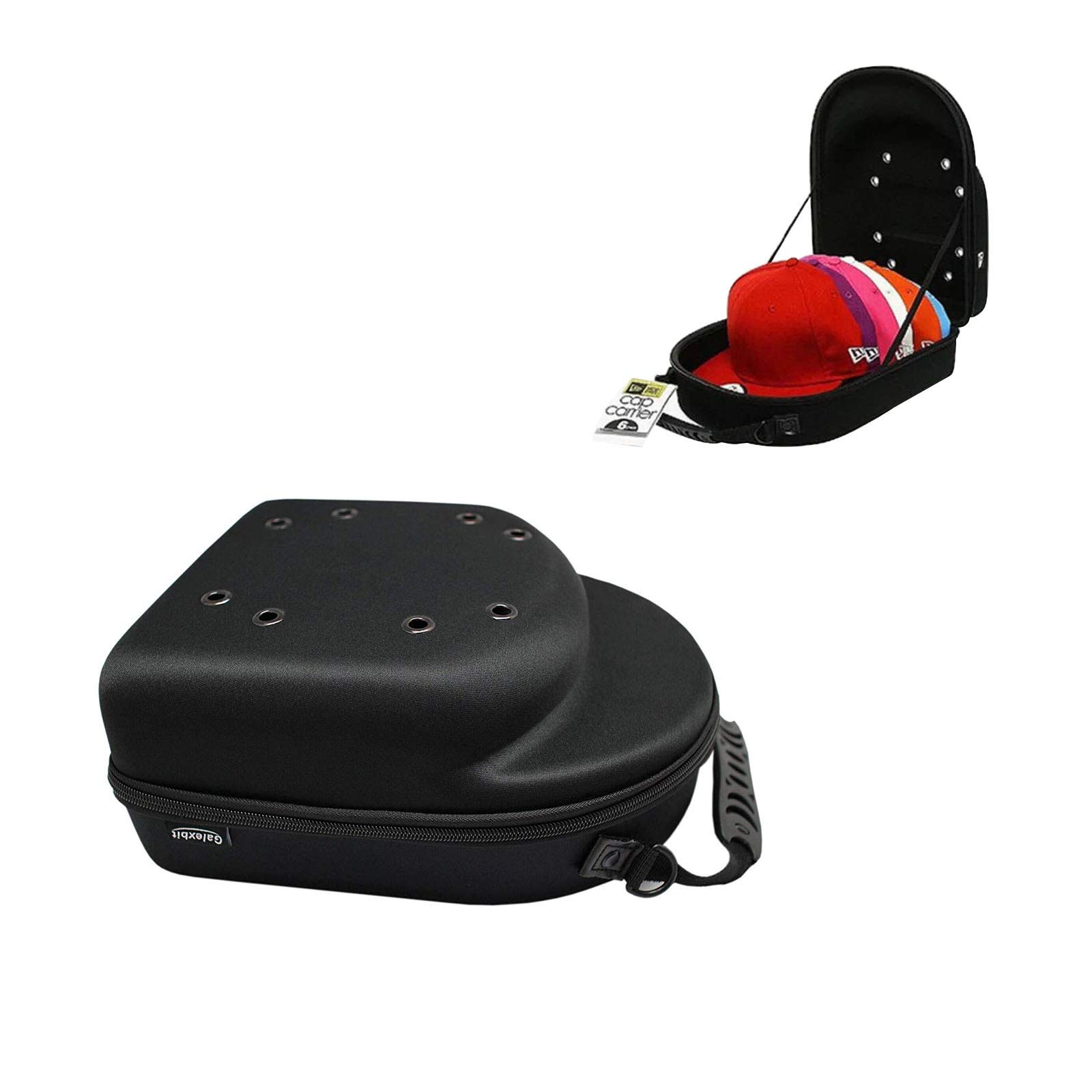 Hosoncovy Hard EVA Hat Bag Baseball Hat Carrying Case Peak Cap Travel Case Cap Storage Case Hat Carrier with Shoulder Strap