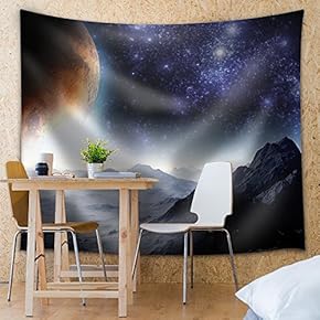 Mountains of Land on Another Planet - Fabric Tapestry, Home Decor - 51x60 inches