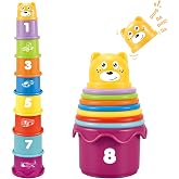 Cosaway Baby Stacking Nesting Cups Toys, Baby Toys 6 to 12 Months, Montessori Toys for Toddler Gifts 1 Year Old