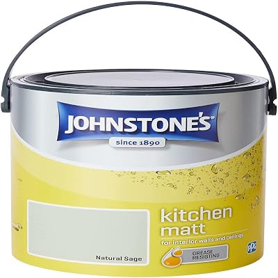 Johnstone's Kitchen Paint Natural Sage Matt Emulsion 2.5L 12m2 Coverage