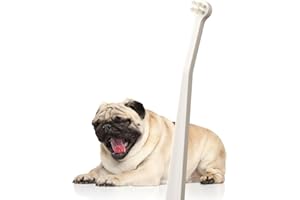Mind Up Dog Toothbrush with Micro Head, 15° Angled Handle for Ultra-Small Dogs, Pet Toothbrush for Back Teeth & Hard-to-Reach Areas, Made in Japan