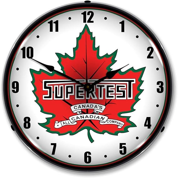 Supertest, Canada's All Canadian Company LED Wall Clock, Retro/Vintage