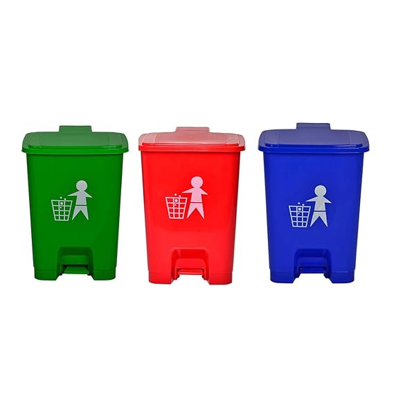 DHWANI ENTERPRISE Plastic Pedal Garbage Waste Dustbin 15 LTR (Blue