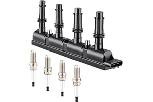 GEARCESS 1 Ignition Coil Pack UF669 and 4 Iridium Spark Plugs XP3922 Fit For Buick Encore | Fit For Chevy Cruze Cruze Limited Sonic Trax Volt, 1.4L 1.8L L4, Replaces# D521C 7805-1231 55577898