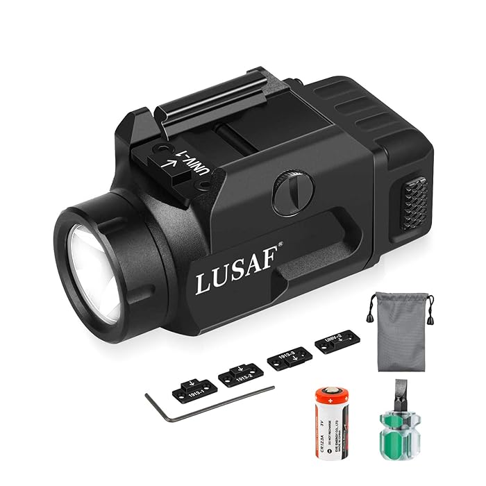 Buy Mini 500 Lumen Gun Flashlight Compact LED Rail Mounted Tactical