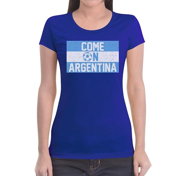 Argentinien Trikot Football Shirt Flagge Come on Argentina WM 2018 Damen T-Shirt Slim Fit