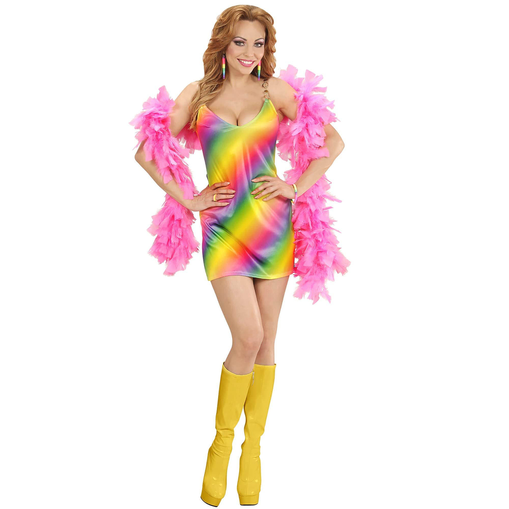 Widmann 02313 Rainbow Girl Adult Costume Dress