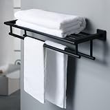 Sayayo 24-Inch Black Towel Rail SUS304 Stainless Steel Wall Mounted EGZ8000-B view 2