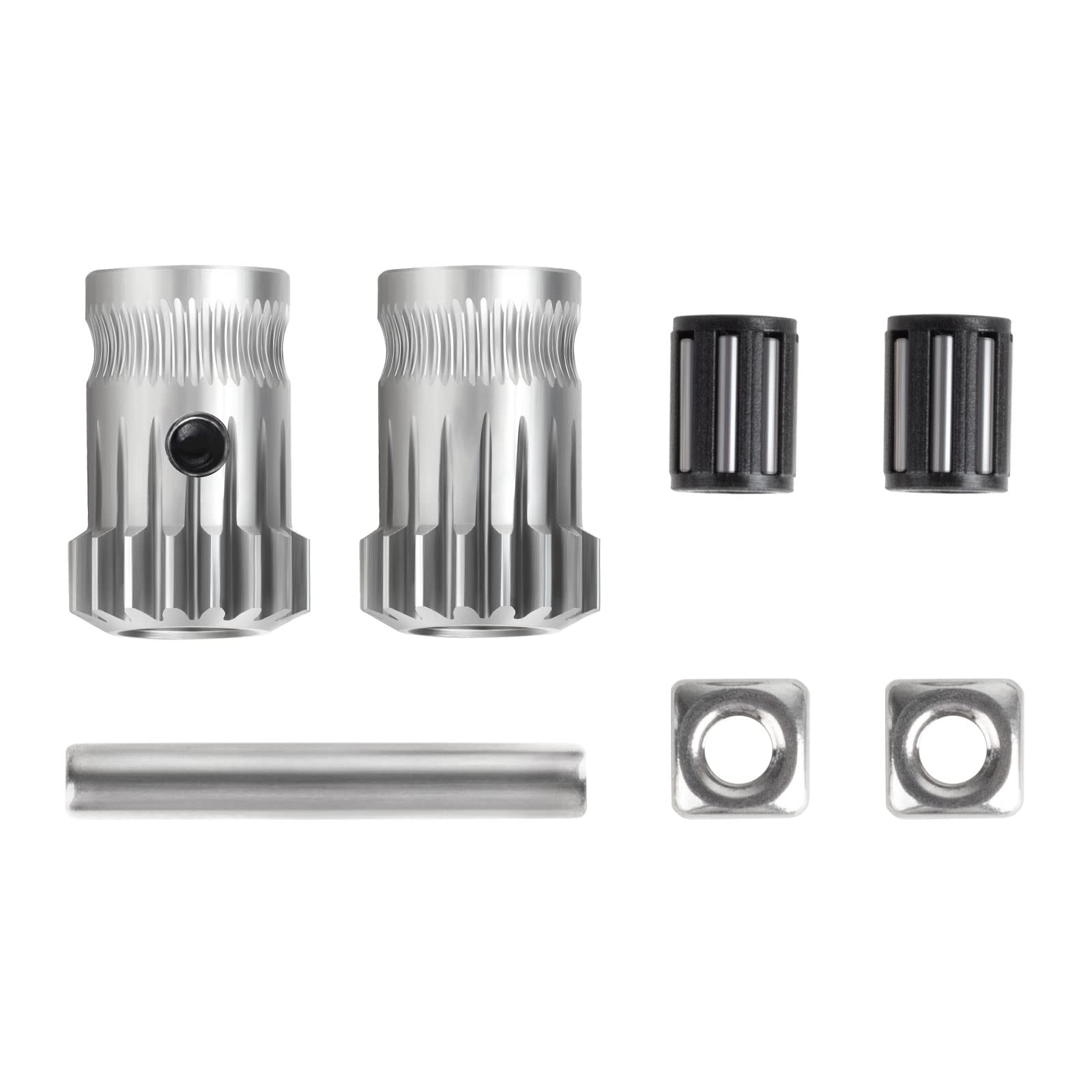 UniTak3D Dual Drive Extruder Gear Replacement Stainless Steel Extrusion Wheels for,Ender 3 V2,Ender 3 Pro,Ender 3,Prusa i3 MK2/MK3 3D Printer Double Geared Extruders