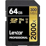 Lexar Professional 2000x 64GB SDXC UHS-II Card (LSD64GCBNA2000R)
