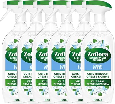 Zoflora Linen Fresh Multipurpose Disinfectant Spray 6 x 800ml Pack