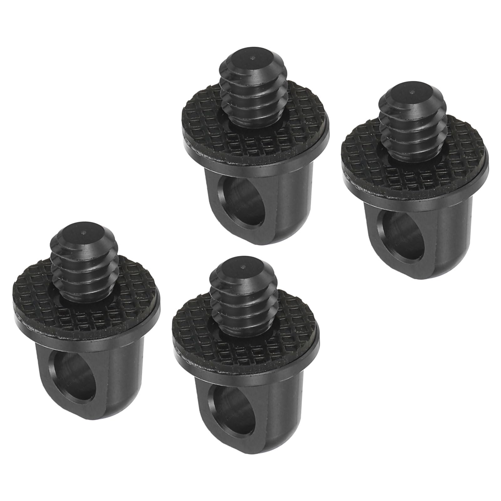 PATIKIL 1/4" Camera Neck Strap Screw Holder, 4 Pack Quick Install Camera Screws with Rubber Washer for Wrist Shoulder Strap Sling, Black