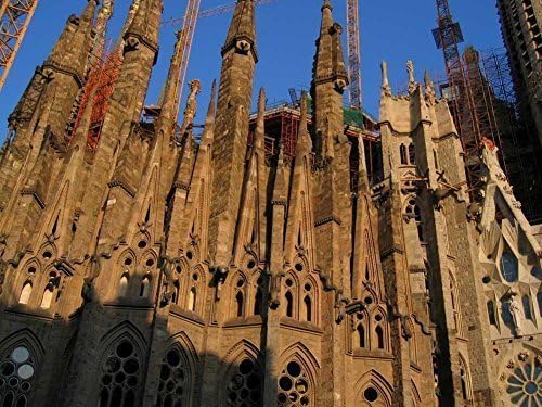 Rainbow Snail Sagrada Familia of Antoni Gaudi 3 - Oil Painting On Canvas Modern Wall Art Pictures For Home Decoration ?24 x 16 inch,Frameless)