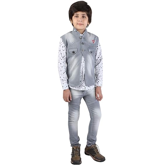 white shirt denim jacket