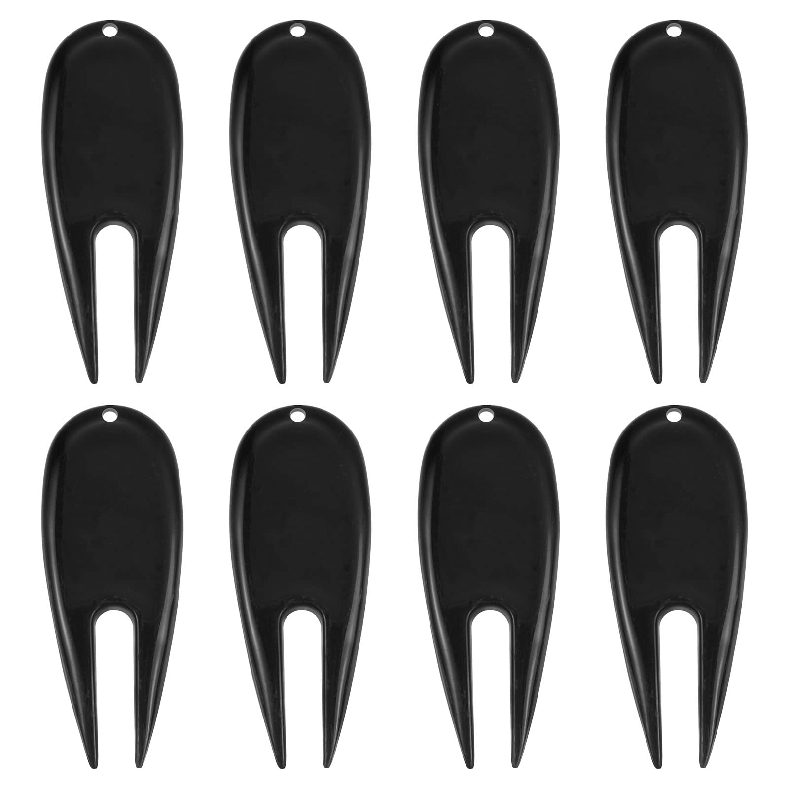 PATIKIL Golf Divot Tool, 8 Pack Plastic Golf Repair Tool Ball Marker for Golfer, Black
