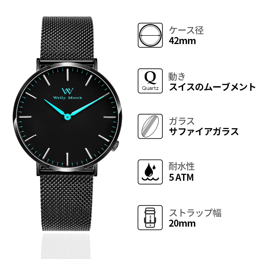 Mua Welly Merckメンズ 腕時計 防水 メンズとけい 時計 シンプル