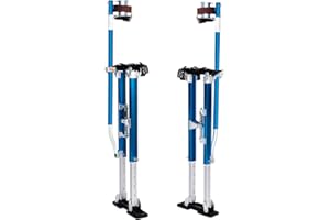 SENZHIYI Painting Drywall Stilts,Adjustable Aluminum Tool Stilt for Plastering,24" - 40" Sheetrock Stilts,Professional Drywall Stilts, Blue