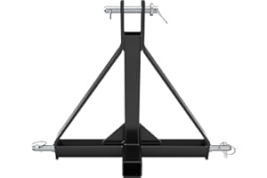 ECOTRIC 3 Point 2" Receiver Trailer Hitch Category 1 Tractor Mover Drawbar Hitch Heavy Duty Compatible with Kubota BX LM25H WLM Tractor NorTrac Yanmar Kioti Cat John Deere