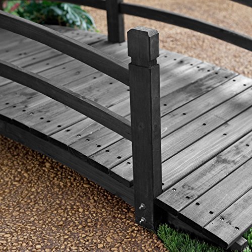 Coral Coast Harrison 6-ft. Wood Garden Bridge - Dark Stain