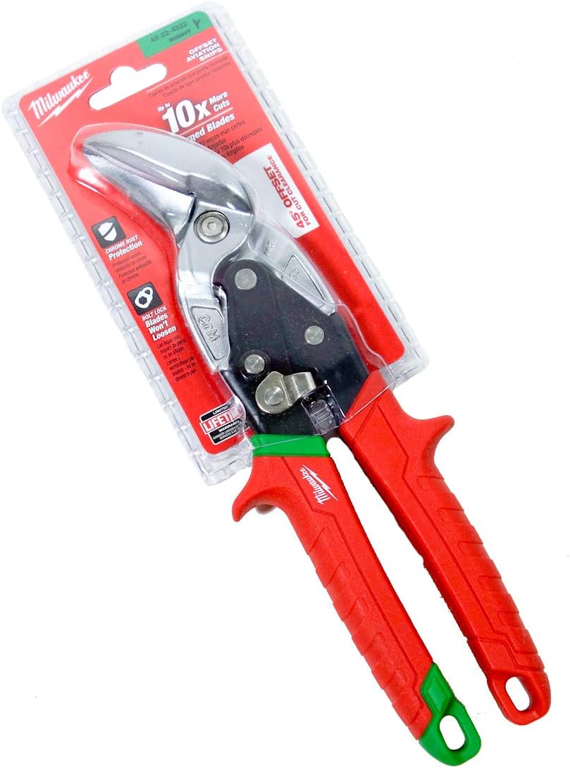 Milwaukee Snips Curved for Continuous Cuts Red, Silver