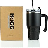 Hogg 20oz Grippy Tumbler with Removable Handle, Lid, and Stainless Steel Straw, DIY, Customizable, Double Wall Insulated Tumblers (Black Cheetah Bottom)
