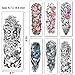 Large Temporary Tattoos Sticker, Full Arm Flowers Tattoo Sleeves, Temporary Sleeve Tattoos Fake Body Art Arm Tattoo for Men Women, 6-Sheet