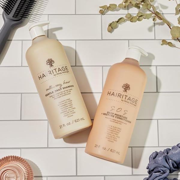 HAIRITAGE OUTTA MY HAIR GENTLE DAILY HYDRATING AND MOISTURIZING SHAMPOO FOR DRY HAIR WITH JOJOBA OIL + ALOE VERA – ULTRA-MILD + MOISTURE-RICH – IMPROVES DRY, BRITTLE STRANDS, 21 FL. OZ.