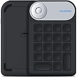 HUION Mini KeyDial KD100 Wireless Express Key Remote Control Shortcut Keyboard with Dial 18 Customized Express Keys for Graph