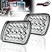 DOT Rectangular 5x7 7x6 LED Headlights Hi/Lo Replace H6054 Hid Halogen Sealed Beam headlamp Jeep Wrangler JK Grand Cherokee XJ YJ JKU 4x4 Toyota Tacoma pickup Ford F250 E350 Chevy Corvette Dodge Ram