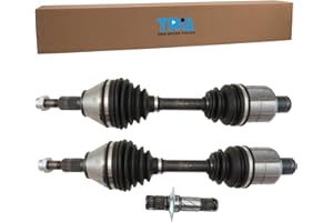 TRQ Front CV Axle Shaft Assembly 4WD Neoprene Boots Moly Greased Compatible with 2012-2017 Ram 1500