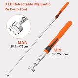 Partideal 2 PCS Magnetic Pickup Kit Black 55cm 73cm Telescopic Tools view 4