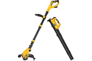 HOUSELIFE Cordless Weed Eater and Leaf Blower Combo Compatible with Dewalt 20V Max Battery(Battery Not Included), 12 Inch Weed Trimmer/String Trimmer with Auto-Feed, Lightweight 20V Leaf Blower Cordless