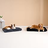 EHEYCIGA Fluffy Dog Crate Bed Medium 75x50x7.5cm Dark Grey view 7