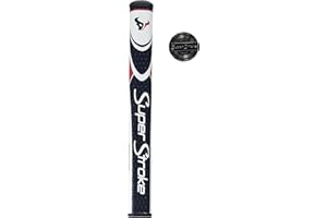 SUPER STROKE SuperStroke NFL Golf Club Grip, Standard Size, Black, Rubber, Textured