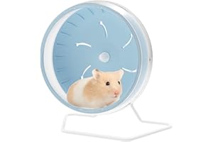 JOUSONTY 8.3 Inch Silent Hamster Wheel, Pet Small Animals Exercise Running Toys, Large, Blue