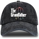 rofiowa The Grandfather Adjustable Cotton Baseball Cap, Funny Retro Black Trucker Hat Outdoor Accessories for Men Grandpa Dad Husband Travel Lover, Retirement Birthday