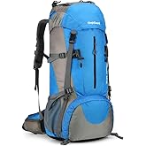 HongXingHai 70L Camping Hiking Backpack with Rain Cover Waterproof Backpacking Backpack for Hiking Treeking Climbing Outdoor