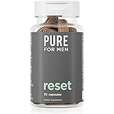Pure for Men Detox Supplement, Reset | Promotes Digestive & Gut Health, Helps Remove Toxins & Supports Immune System, Colon Cleanse | 30 Capsules