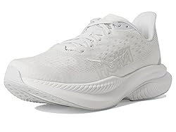 Hoka Women's Mach 6 Sneaker, White, 10.5