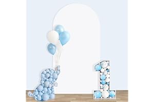 PATYDEST 6FTx2.6FT Arch Cover White Arch Stand Cover Spandex Cover for Wedding Arch Backdrop Cover Round Top Chiara Arch Backdrop Stand Covers Wedding Arch Frame Fabric for Baby Shower Bridal Shower